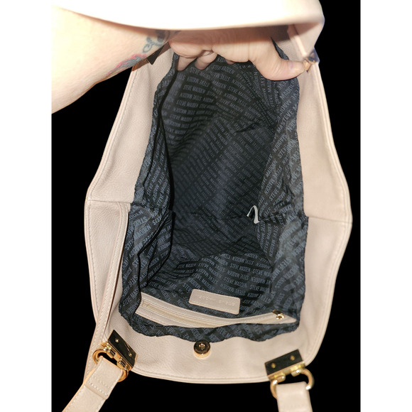 Steve Madden beige faux-leather tote bag - Picture 3 of 8